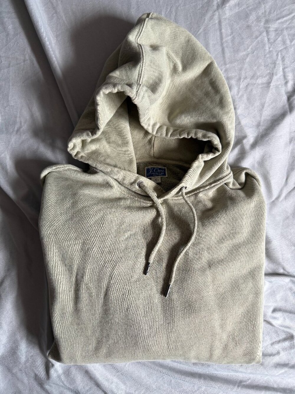 J. Crew Garment Dyed French Terry Hoodie Sweatshirt GREEN Medium $89.50